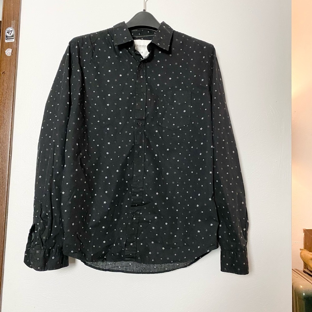 Fun printed shirt in excellent condition size large slim fit